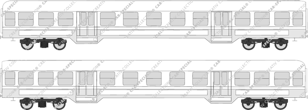 Schienenpersonenverkehr City-Bahn Waggon Typ ABn (Rail_024)