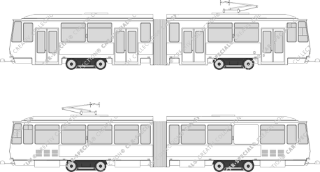 Straßenbahn Brandenburg, Erfurt, Gotha KT 4D, CKD Tatra, KT 4D, CKD Tatra