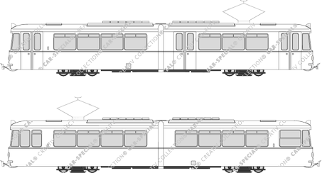 Straßenbahn Halle/Saale, Stuttgart GT 4, Adtranz/AEG, GT 4, Adtranz/AEG