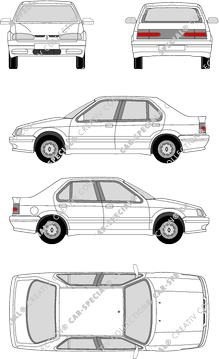 Renault 19, Limousine, 4 Doors (1992)
