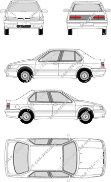 Renault 19 Limousine, 1992–1997 (Rena_002)