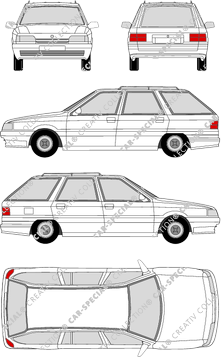 Renault 21 Station wagon, 1986–1989 (Rena_003)