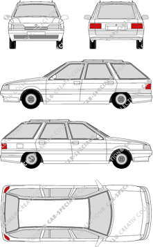 Renault 21 Nevada, Nevada, break, 5 Doors (1986)