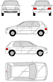 Renault Clio, 1990–1998 (Rena_004)
