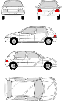 Renault Clio, Kombilimousine, 5 Doors (1990)