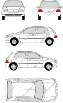 Renault Clio, Hayon, 5 Doors (1990)