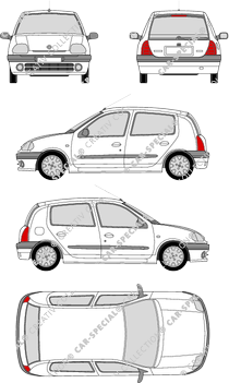 Renault Clio Kombilimousine, 1998–2002 (Rena_007)