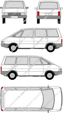 Renault Espace combi, 1984–1990 (Rena_008)