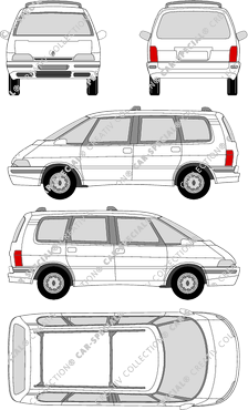 Renault Espace station wagon, 1991–1996 (Rena_009)