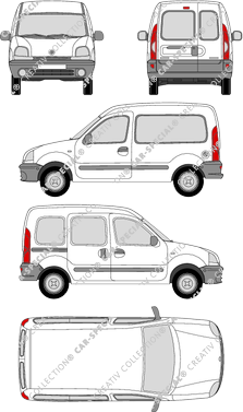 Renault Kangoo van/transporter, 1997–2003 (Rena_012)
