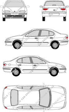 Renault Mégane Limousine, 1996–1999 (Rena_020)