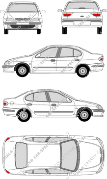 Renault Mégane Limousine, 2001–2002 (Rena_021)