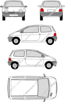 Renault Twingo Kombilimousine, 1993–1999 (Rena_028)