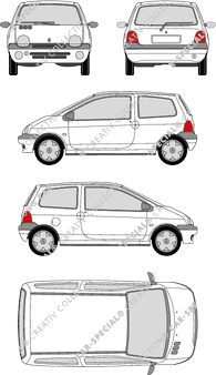 Renault Twingo, 1999–2007 (Rena_029)