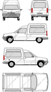 Renault Rapid, furgone, Rear Flap (1991)