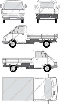 Renault Trafic, catre, cabina individual (1994)