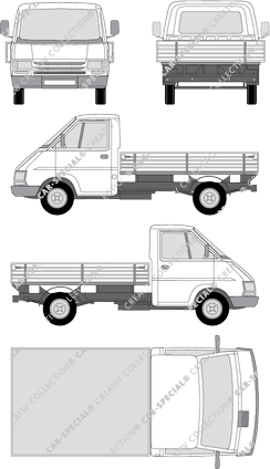 Renault Trafic, platform, single cab (1994)