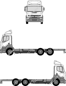 Renault Premium Windfang, Windfang, lang, Fahrerhaus klein