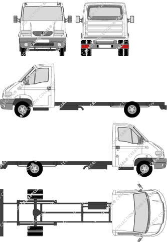 Renault Mascott, Chassis for superstructures, very long, single cab (1999)