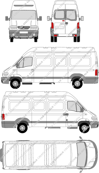 Renault Mascott, Kastenwagen, lang, Heck verglast (1999)