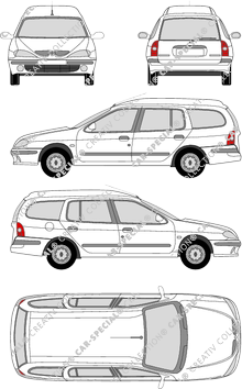 Renault Mégane station wagon, 1999–2003 (Rena_081)