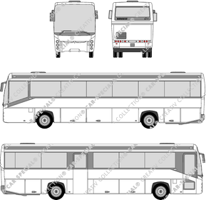 Renault Arès einfache Mittelltür, porte unique centrale, Überland-Linienbus