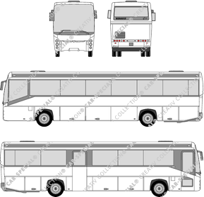 Renault Arès enkele middeldeur, enkele middeldeur, streekvervoerbus