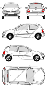 Renault Clio Kombilimousine, 2002–2005 (Rena_111)