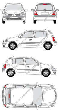 Renault Clio Kombilimousine, 2002–2005 (Rena_112)