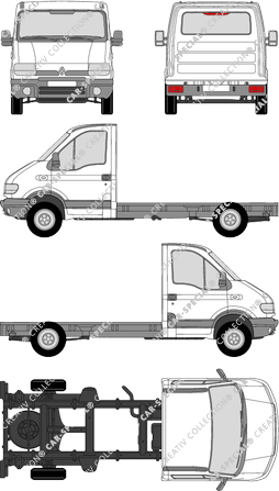 Renault Master Chassis for superstructures, 1999–2003 (Rena_116)
