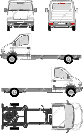 Renault Master, Chassis for superstructures, L3H1, single cab (1999)