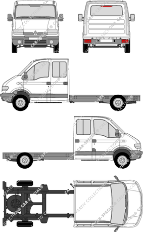Renault Master Chassis for superstructures, 1999–2003 (Rena_118)
