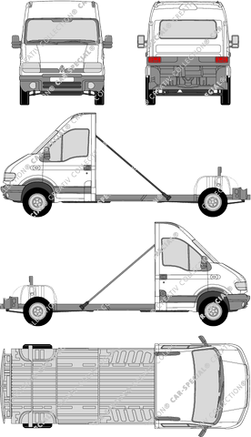 Renault Master, platform chassis, L3H2, single cab (1999)