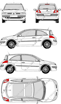 Renault Mégane, Kombilimousine, 3 Doors (2002)