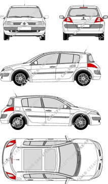 Renault Mégane, Hatchback, 5 Doors (2002)