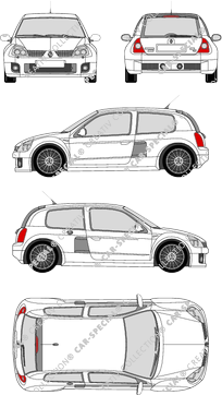 Renault Clio V6, V6, Hatchback, 3 Doors (2003)