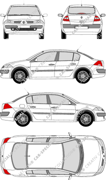 Renault Mégane Limousine, 2003–2006 (Rena_157)