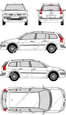 Renault Mégane Grandtour, Grandtour, Kombi, 5 Doors (2003)