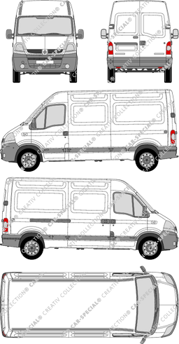 Renault Master, van/transporter, L2H2, 1 Sliding Door (2004)