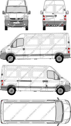 Renault Master, van/transporter, L3H2, 1 Sliding Door (2004)