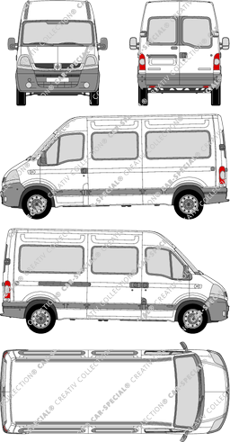 Renault Master, microbús, L2H2, 1 Sliding Door (2004)