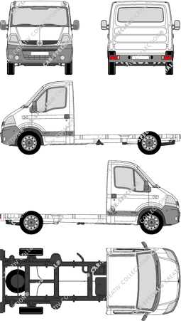 Renault Master, Fahrgestell für Aufbauten, L2H1, Einzelkabine (2004)