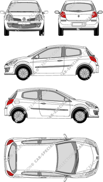 Renault Clio, Kombilimousine, 3 Doors (2005)