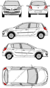 Renault Clio Hatchback, 2005–2009 (Rena_202)