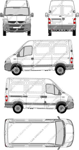 Renault Master van/transporter, 2007–2010 (Rena_222)