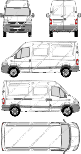 Renault Master, van/transporter, L2H2, 1 Sliding Door (2007)