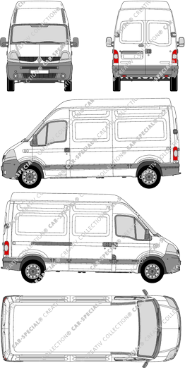 Renault Master, van/transporter, L2H3, 1 Sliding Door (2007)