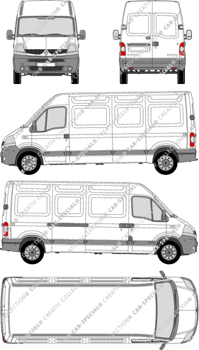 Renault Master, van/transporter, L3H2, 1 Sliding Door (2007)