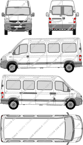 Renault Master, bus, L3H2, 1 Sliding Door (2007)