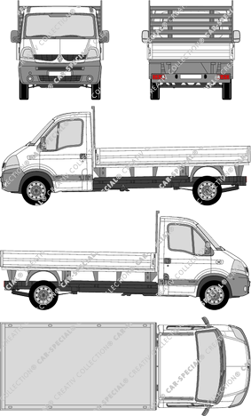 Renault Master, platform, L3H1, single cab (2007)